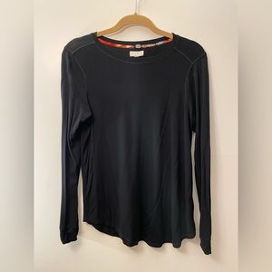 Cupio Women’s Black Long Sleeve Tee Super Soft Stretch Top Size Medium